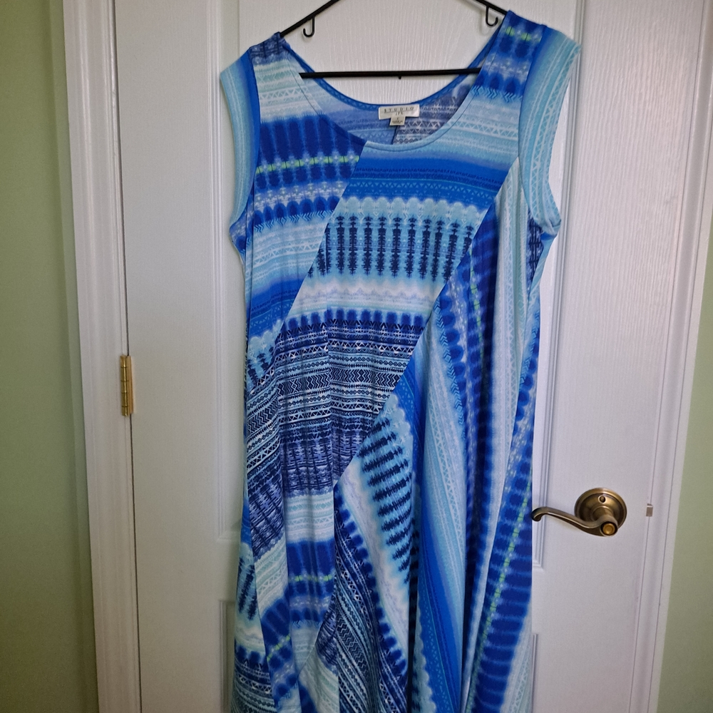 NWT Studio JPR Blue MIDI Dress Size Large
